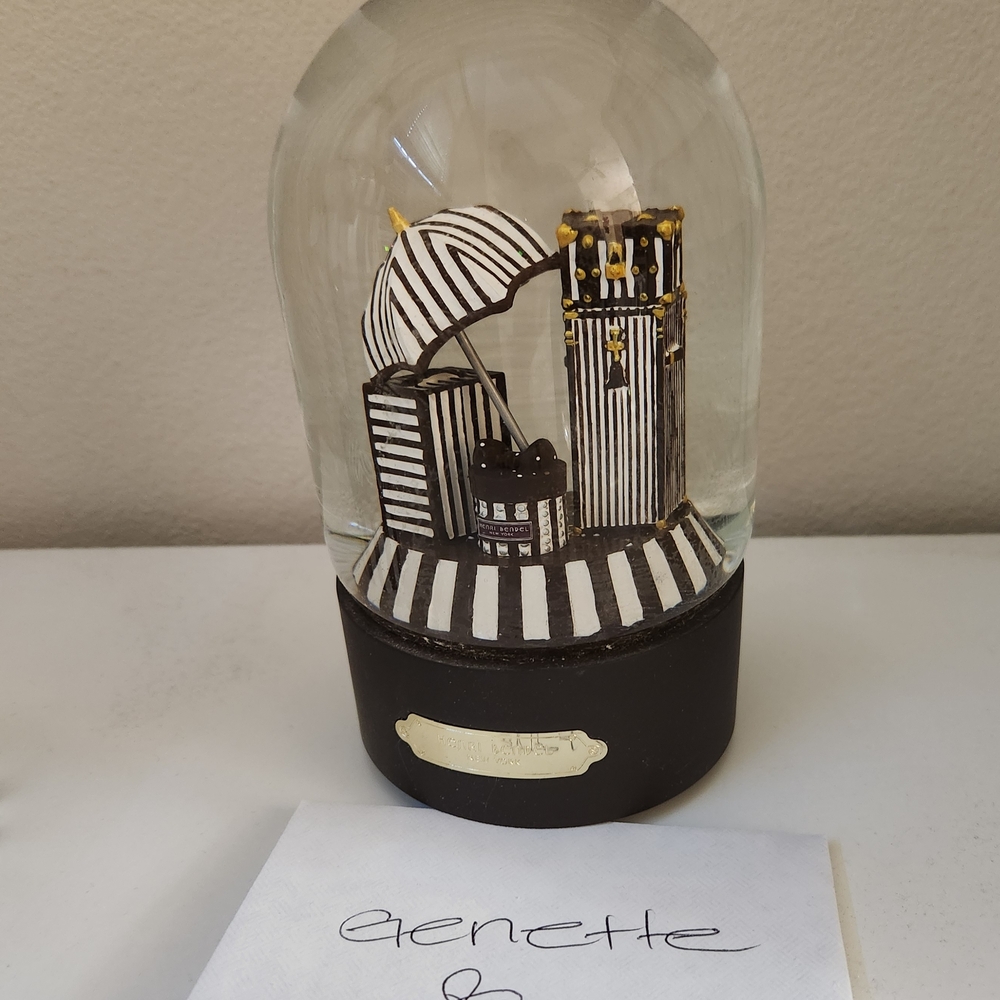 Henri Bendel Striped Cityscape Snow Globe